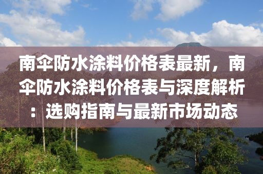 南傘防水涂料價格表最新，南傘防水涂料價格表與深度解析：選購指南與最新市場動態(tài)