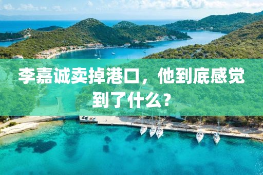 李嘉誠賣掉港口，他到底感覺到了什么？