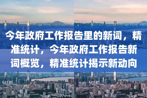 今年政府工作報(bào)告里的新詞，精準(zhǔn)統(tǒng)計(jì)，今年政府工作報(bào)告新詞概覽，精準(zhǔn)統(tǒng)計(jì)揭示新動(dòng)向