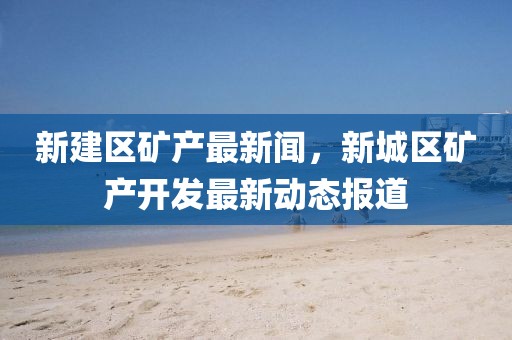 新建區(qū)礦產(chǎn)最新聞，新城區(qū)礦產(chǎn)開發(fā)最新動(dòng)態(tài)報(bào)道