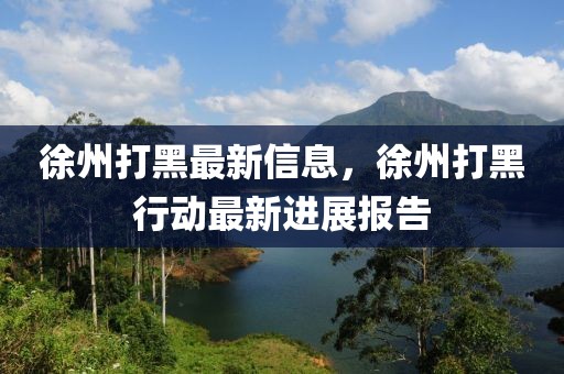 徐州打黑最新信息，徐州打黑行動(dòng)最新進(jìn)展報(bào)告