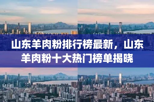 山東羊肉粉排行榜最新，山東羊肉粉十大熱門榜單揭曉