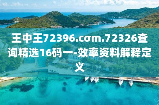 王中王72396.cσm.72326查詢精選16碼一-效率資料解釋定義