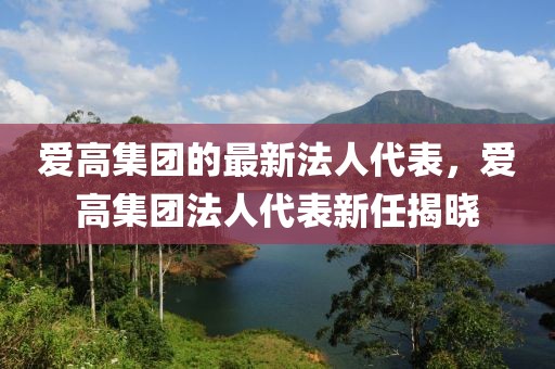 愛(ài)高集團(tuán)的最新法人代表，愛(ài)高集團(tuán)法人代表新任揭曉