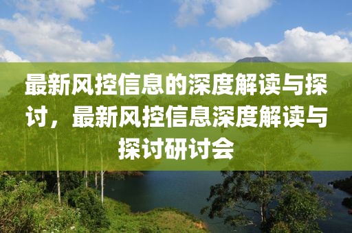最新風(fēng)控信息的深度解讀與探討，最新風(fēng)控信息深度解讀與探討研討會