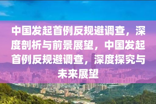 中國發(fā)起首例反規(guī)避調(diào)查，深度剖析與前景展望，中國發(fā)起首例反規(guī)避調(diào)查，深度探究與未來展望