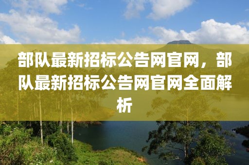 部隊(duì)最新招標(biāo)公告網(wǎng)官網(wǎng)，部隊(duì)最新招標(biāo)公告網(wǎng)官網(wǎng)全面解析