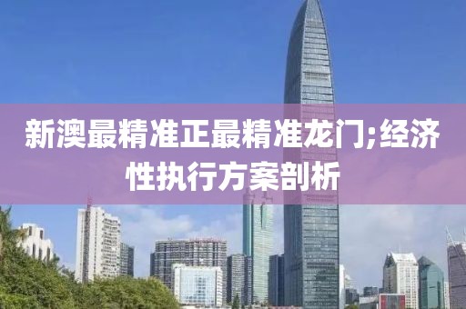新澳最精準(zhǔn)正最精準(zhǔn)龍門;經(jīng)濟性執(zhí)行方案剖析