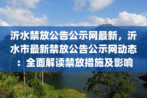 沂水禁放公告公示網(wǎng)最新，沂水市最新禁放公告公示網(wǎng)動態(tài)：全面解讀禁放措施及影響