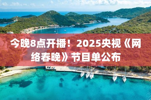 今晚8點開播！2025央視《網絡春晚》節(jié)目單公布