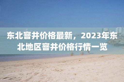 東北窨井價(jià)格最新，2023年?yáng)|北地區(qū)窨井價(jià)格行情一覽