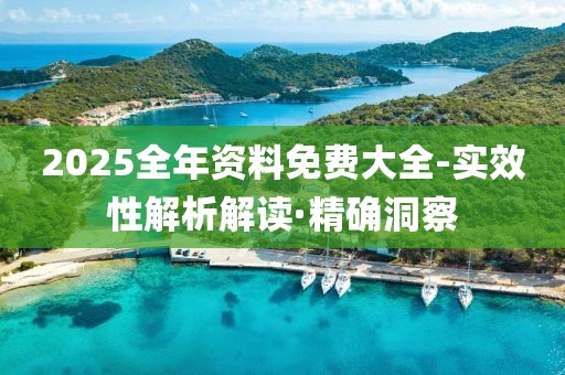 2025全年資料免費(fèi)大全-實(shí)效性解析解讀·精確洞察