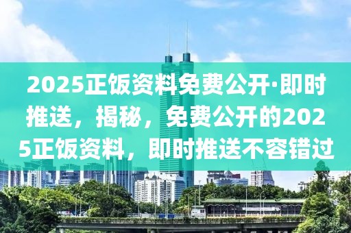 2025正飯資料免費(fèi)公開·即時(shí)推送，揭秘，免費(fèi)公開的2025正飯資料，即時(shí)推送不容錯(cuò)過