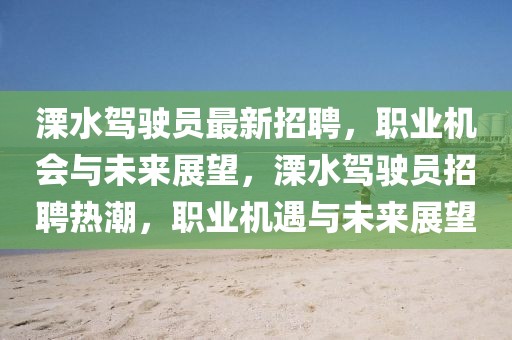 溧水駕駛員最新招聘，職業(yè)機(jī)會(huì)與未來(lái)展望，溧水駕駛員招聘熱潮，職業(yè)機(jī)遇與未來(lái)展望