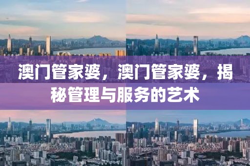 澳門管家婆，澳門管家婆，揭秘管理與服務(wù)的藝術(shù)