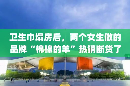 衛(wèi)生巾塌房后，兩個女生做的品牌“棉棉的羊”熱銷斷貨了