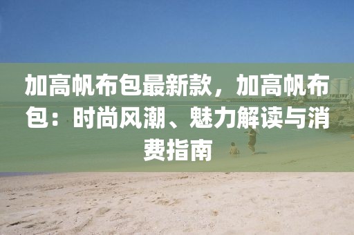加高帆布包最新款，加高帆布包：時(shí)尚風(fēng)潮、魅力解讀與消費(fèi)指南