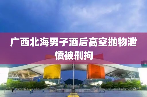 廣西北海男子酒后高空拋物泄憤被刑拘