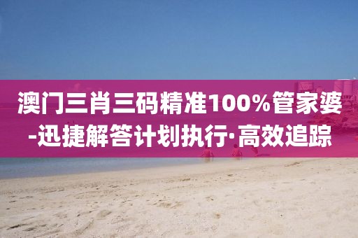 澳門三肖三碼精準(zhǔn)100%管家婆-迅捷解答計(jì)劃執(zhí)行·高效追蹤