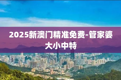 2025新澳門精準免費-管家婆大小中特