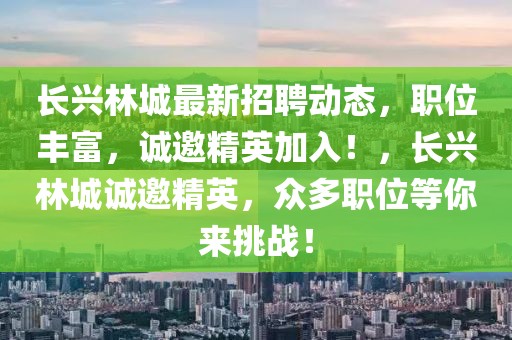 長興林城最新招聘動態(tài)，職位豐富，誠邀精英加入！，長興林城誠邀精英，眾多職位等你來挑戰(zhàn)！