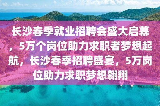 長沙春季就業(yè)招聘會盛大啟幕，5萬個(gè)崗位助力求職者夢想起航，長沙春季招聘盛宴，5萬崗位助力求職夢想翱翔