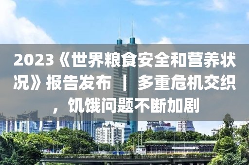 2023《世界糧食安全和營(yíng)養(yǎng)狀況》報(bào)告發(fā)布 ｜ 多重危機(jī)交織，饑餓問(wèn)題不斷加劇