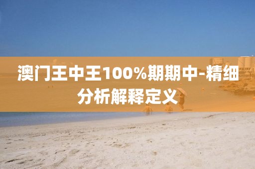 澳門王中王100%期期中-精細分析解釋定義