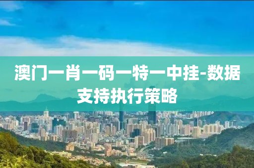澳門一肖一碼一特一中掛-數(shù)據(jù)支持執(zhí)行策略