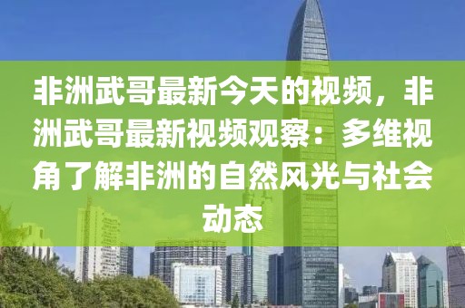 非洲武哥最新今天的視頻，非洲武哥最新視頻觀察：多維視角了解非洲的自然風(fēng)光與社會動態(tài)