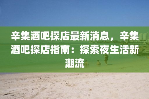 辛集酒吧探店最新消息，辛集酒吧探店指南：探索夜生活新潮流