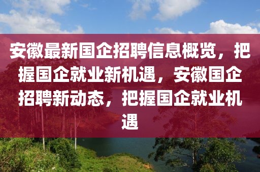 安徽最新國(guó)企招聘信息概覽，把握國(guó)企就業(yè)新機(jī)遇，安徽國(guó)企招聘新動(dòng)態(tài)，把握國(guó)企就業(yè)機(jī)遇