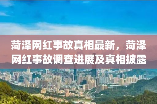 菏澤網(wǎng)紅事故真相最新，菏澤網(wǎng)紅事故調(diào)查進(jìn)展及真相披露