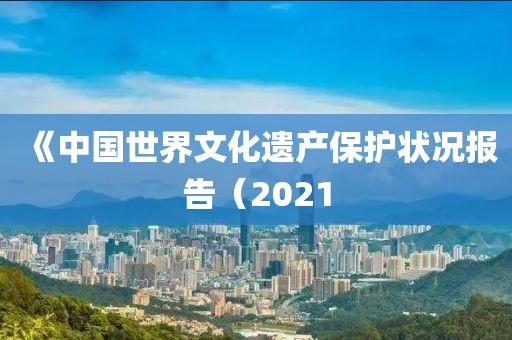 《中國世界文化遺產(chǎn)保護狀況報告（2021