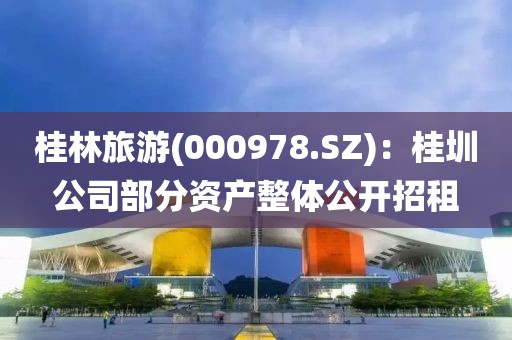 桂林旅游(000978.SZ)：桂圳公司部分資產(chǎn)整體公開(kāi)招租