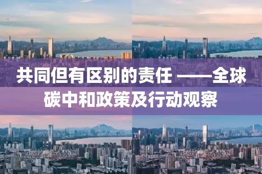 共同但有區(qū)別的責(zé)任 ——全球碳中和政策及行動(dòng)觀察