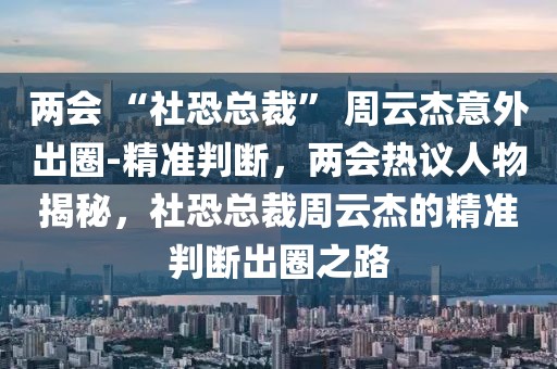兩會(huì) “社恐總裁” 周云杰意外出圈-精準(zhǔn)判斷，兩會(huì)熱議人物揭秘，社恐總裁周云杰的精準(zhǔn)判斷出圈之路