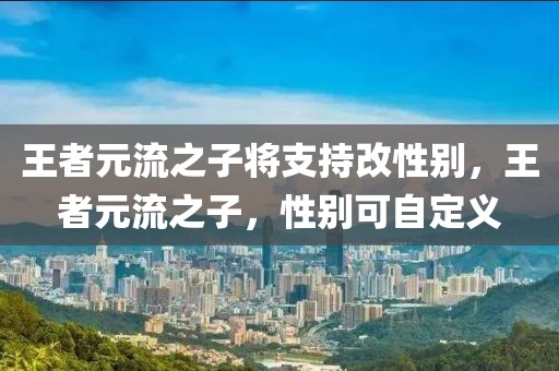 王者元流之子將支持改性別，王者元流之子，性別可自定義