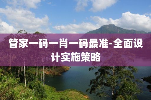 管家一碼一肖一碼最準(zhǔn)-全面設(shè)計(jì)實(shí)施策略