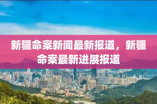 新疆命案新聞最新報道，新疆命案最新進展報道