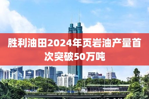 勝利油田2024年頁巖油產(chǎn)量首次突破50萬噸