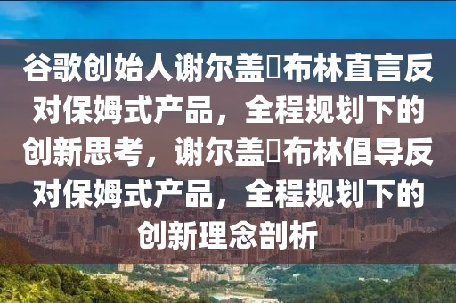谷歌創(chuàng)始人謝爾蓋?布林直言反對保姆式產(chǎn)品，全程規(guī)劃下的創(chuàng)新思考，謝爾蓋?布林倡導(dǎo)反對保姆式產(chǎn)品，全程規(guī)劃下的創(chuàng)新理念剖析