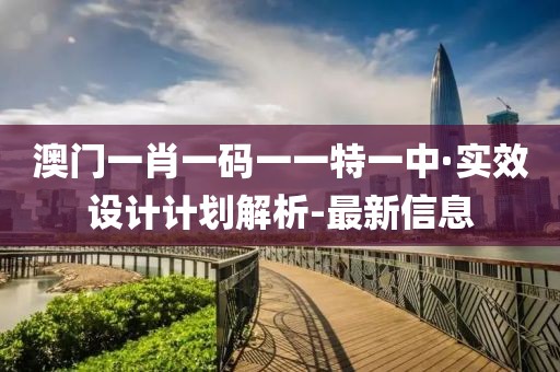 澳門(mén)一肖一碼一一特一中·實(shí)效設(shè)計(jì)計(jì)劃解析-最新信息
