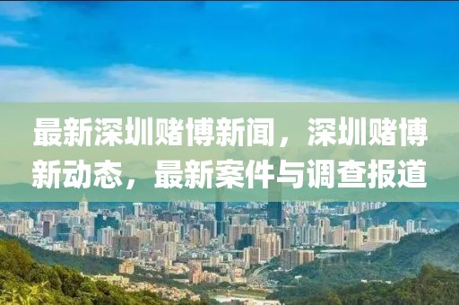 最新深圳賭博新聞，深圳賭博新動(dòng)態(tài)，最新案件與調(diào)查報(bào)道