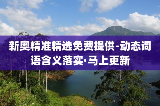新奧精準(zhǔn)精選免費(fèi)提供-動(dòng)態(tài)詞語含義落實(shí)·馬上更新