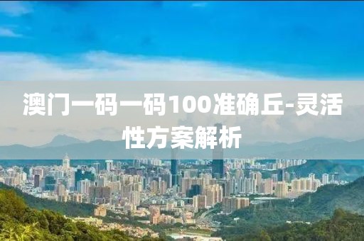 澳門一碼一碼100準確丘-靈活性方案解析