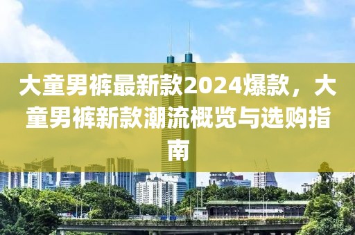 大童男褲最新款2024爆款，大童男褲新款潮流概覽與選購指南