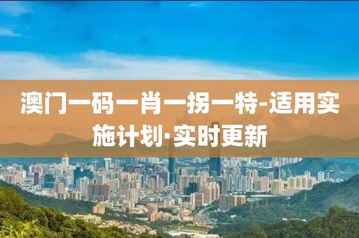 澳門一碼一肖一拐一特-適用實施計劃·實時更新