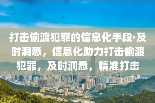 打擊偷渡犯罪的信息化手段·及時洞悉，信息化助力打擊偷渡犯罪，及時洞悉，精準打擊
