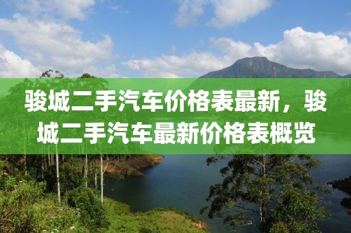 駿城二手汽車價(jià)格表最新，駿城二手汽車最新價(jià)格表概覽